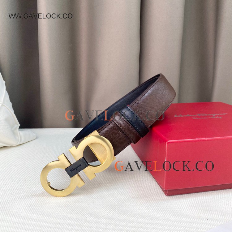 Best Buy Ferragamo Gancini Reversible Belt with Gold buckle